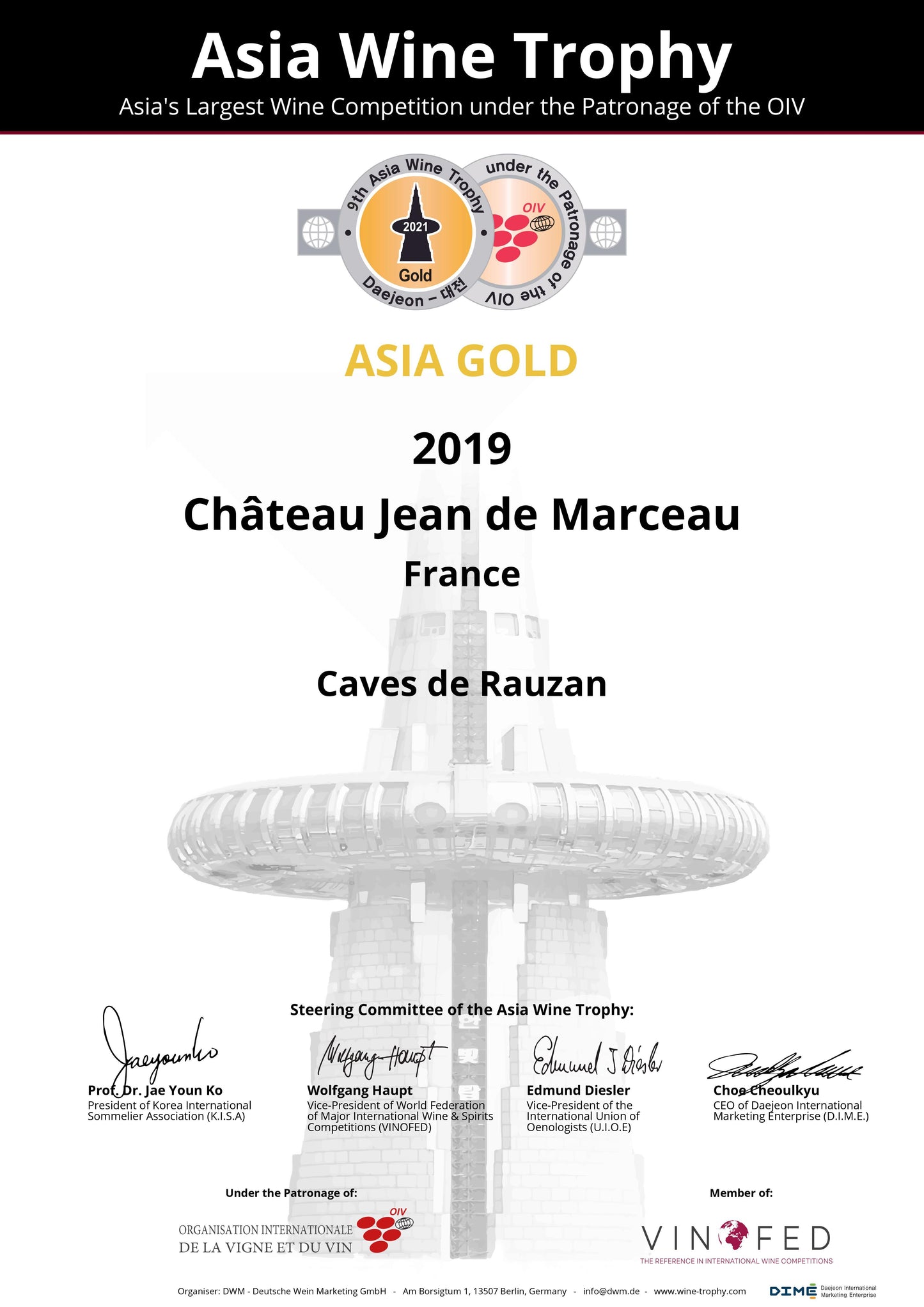 Chateau Jean de Marceau Bordeaux 2019