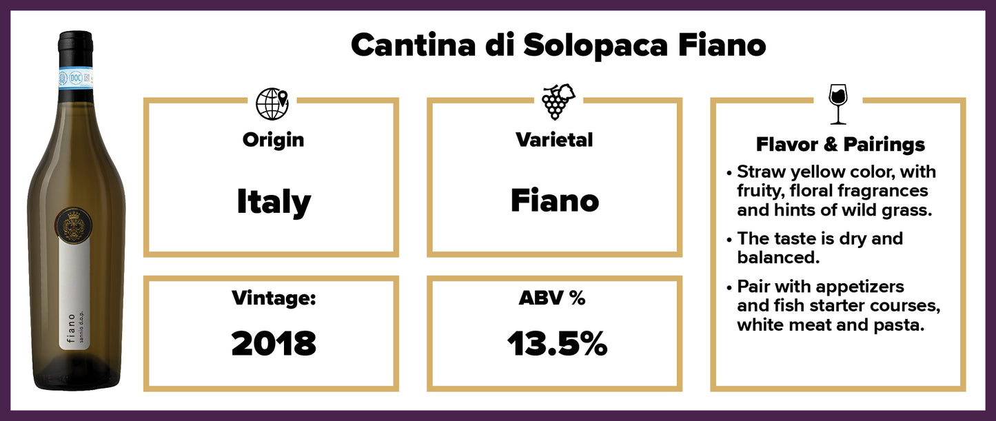 Cantina di Solopaca Fiano DOC "Selezione Oro" 2018