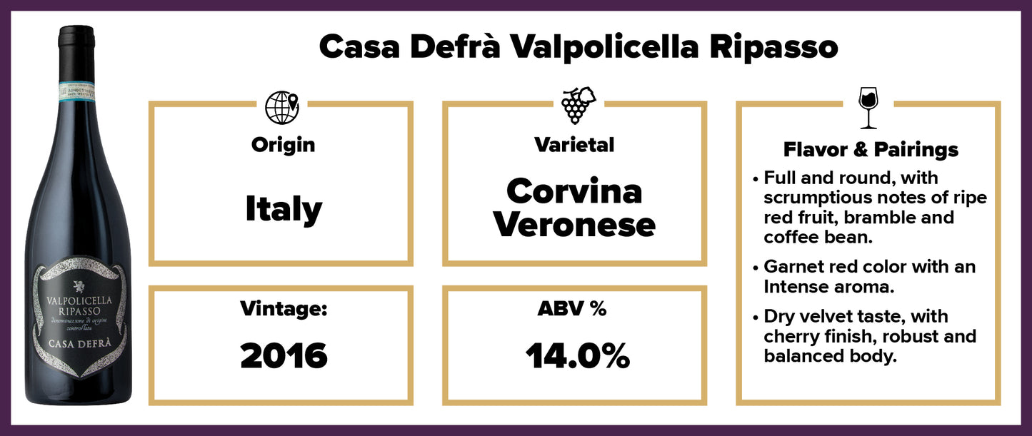 Casa Defrà Valpolicella Ripasso 2016