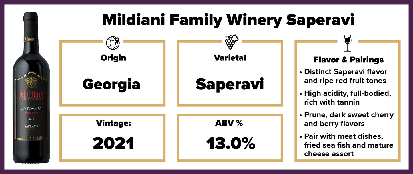 Mildiani Family Winery Saperavi 2021