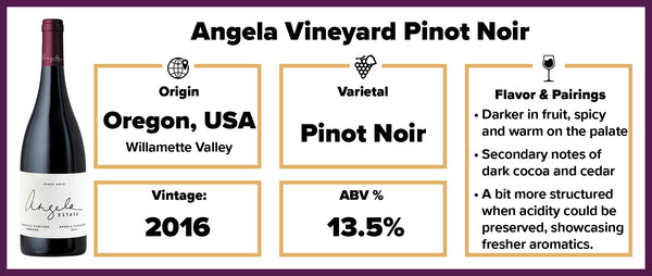 Angela Vineyards Pinot Angela Estate Pinot Noir Angela Estate