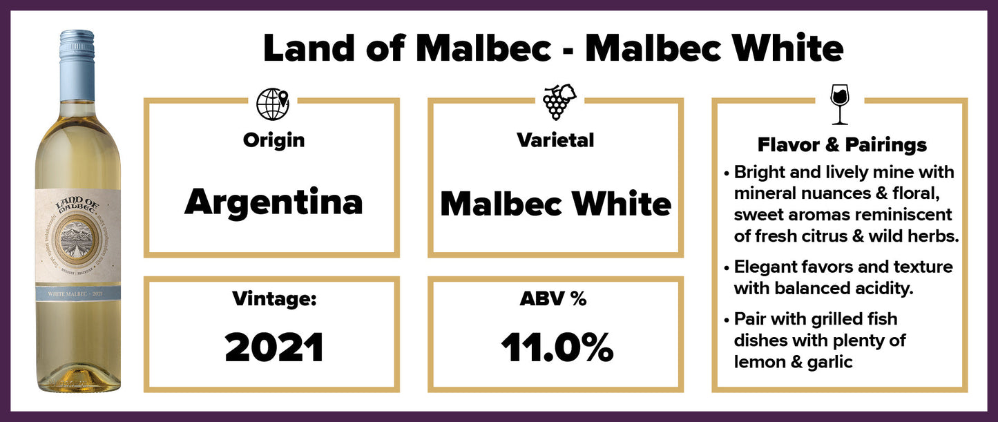 Land of Malbec - White Malbec 2021