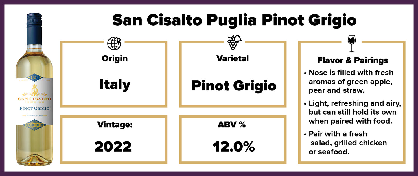 San Cisalto Puglia Pinot Grigio 2022