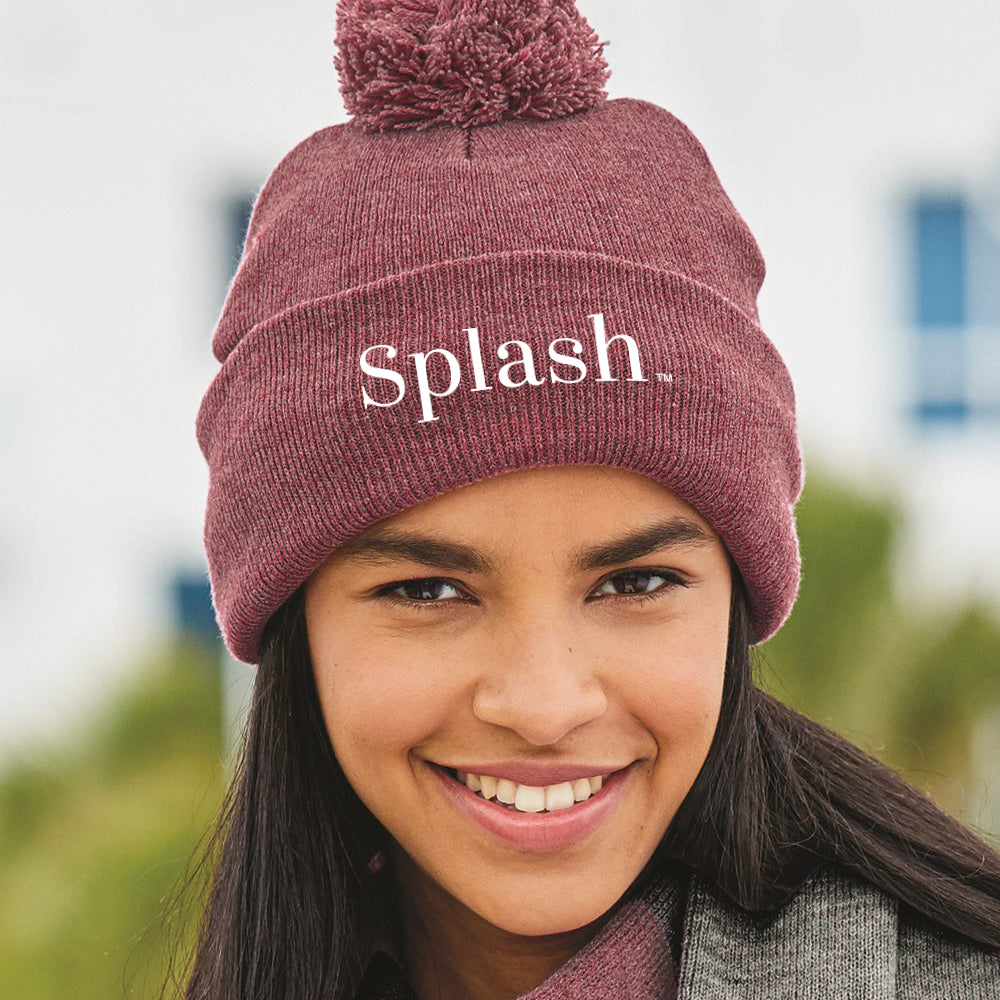 Splash Beanie - Heather Cardinal