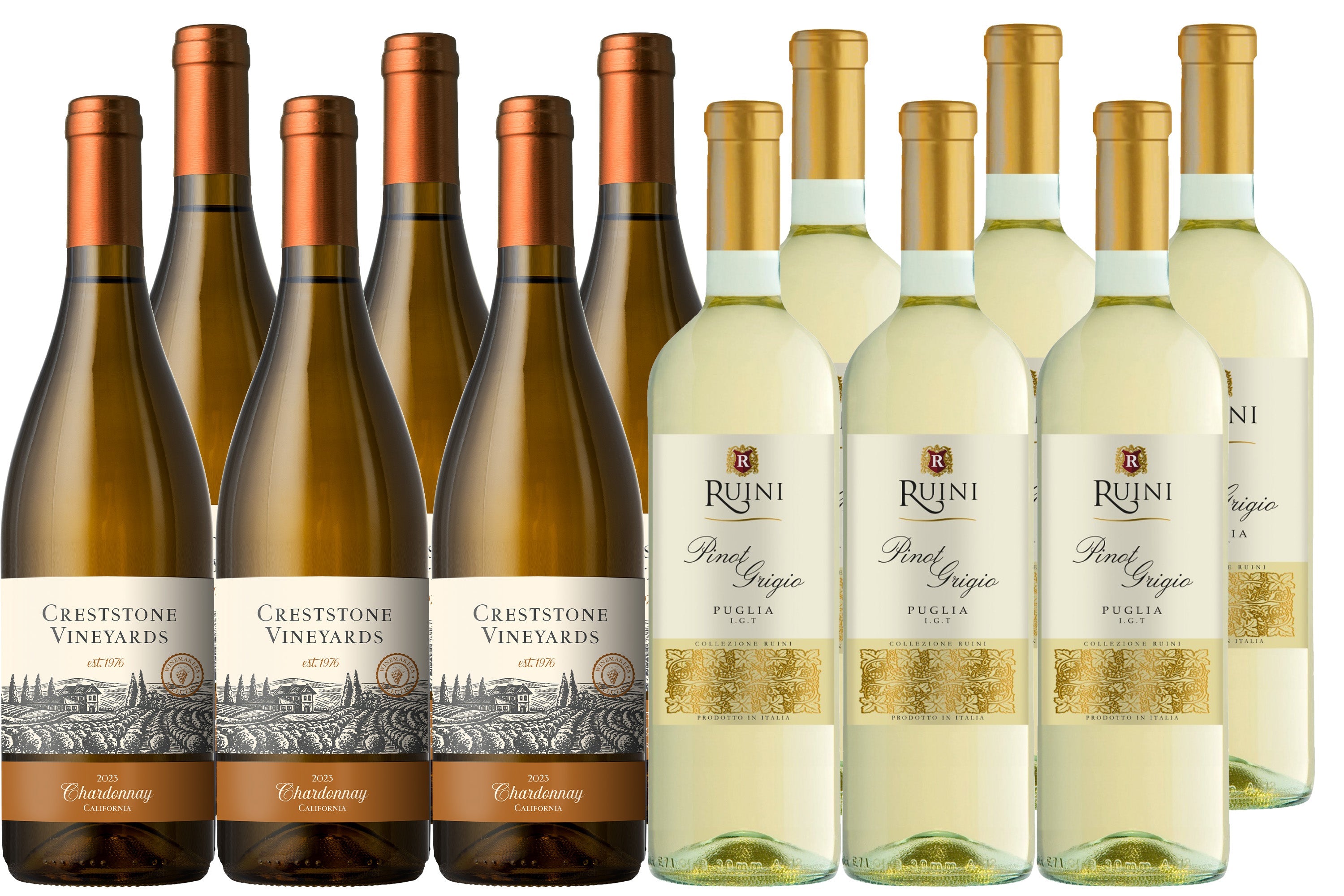 Vino Voyage Wines of the World 12 Bottle Wine Set All White
