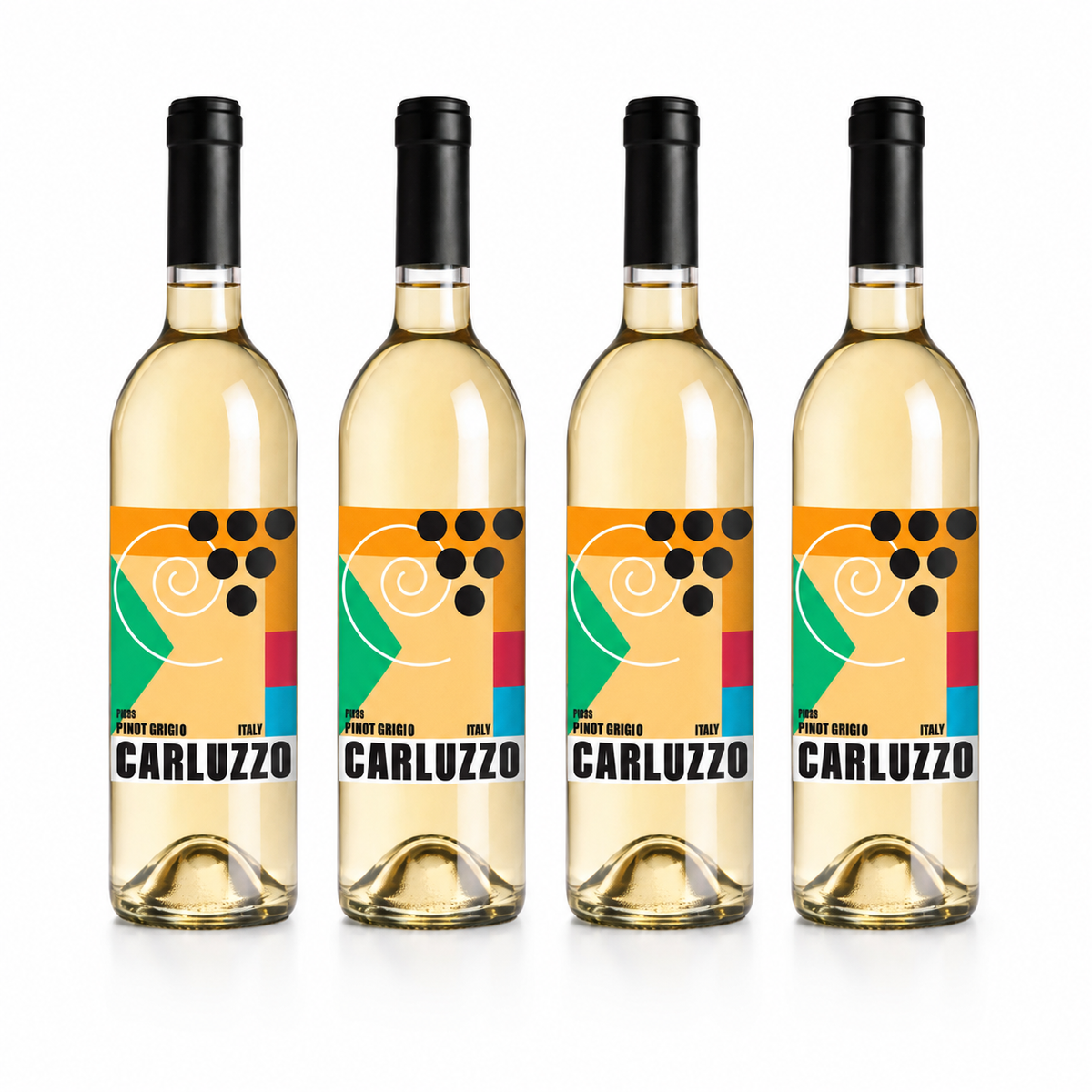 Vino Voyage Award Winning Wines Carluzzo Pinot Grigio 4 Bottle Set