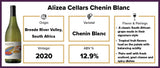 $5.99 Alizea Cellars Chenin Blanc 2020