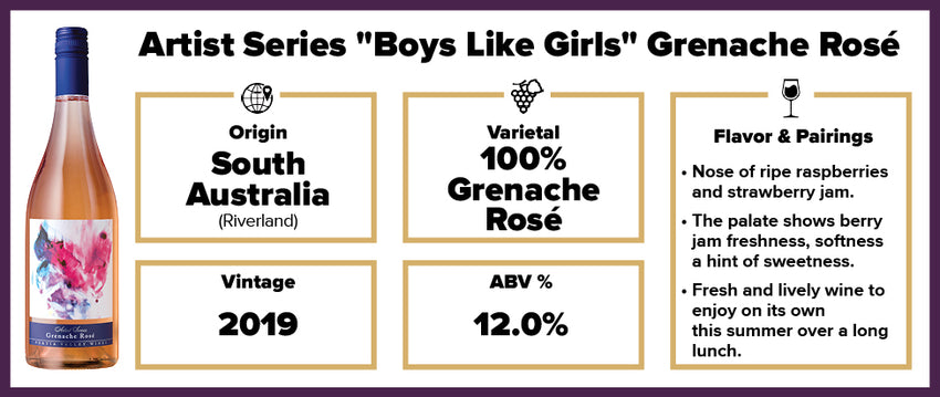 Artist Series "Boys Like Girls" Grenache Rose 2019