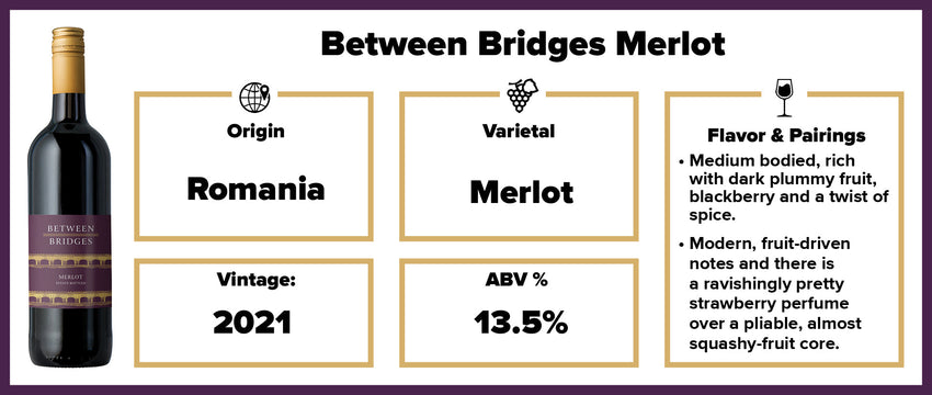$7.99 Between Bridges Merlot 2021