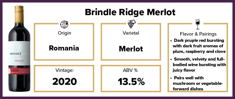 $7.99 Brindle Ridge Merlot 2020