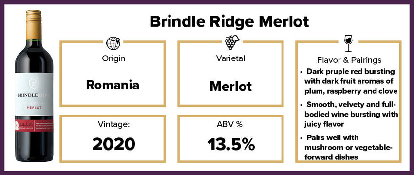 $7.99 Brindle Ridge Merlot 2020