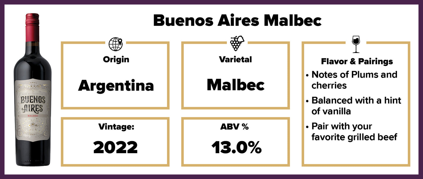 $6.99 Buenos Aires Malbec 2022