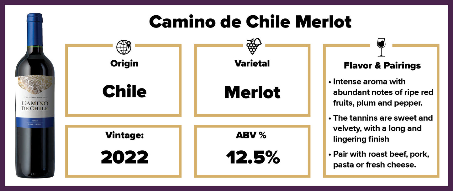 $6.99 Camino de Chile Merlot 2022