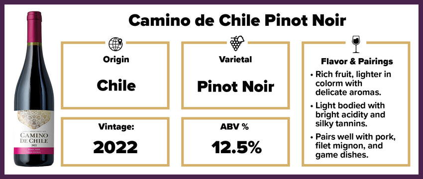 $6.99 Camino de Chile Pinot Noir 2022