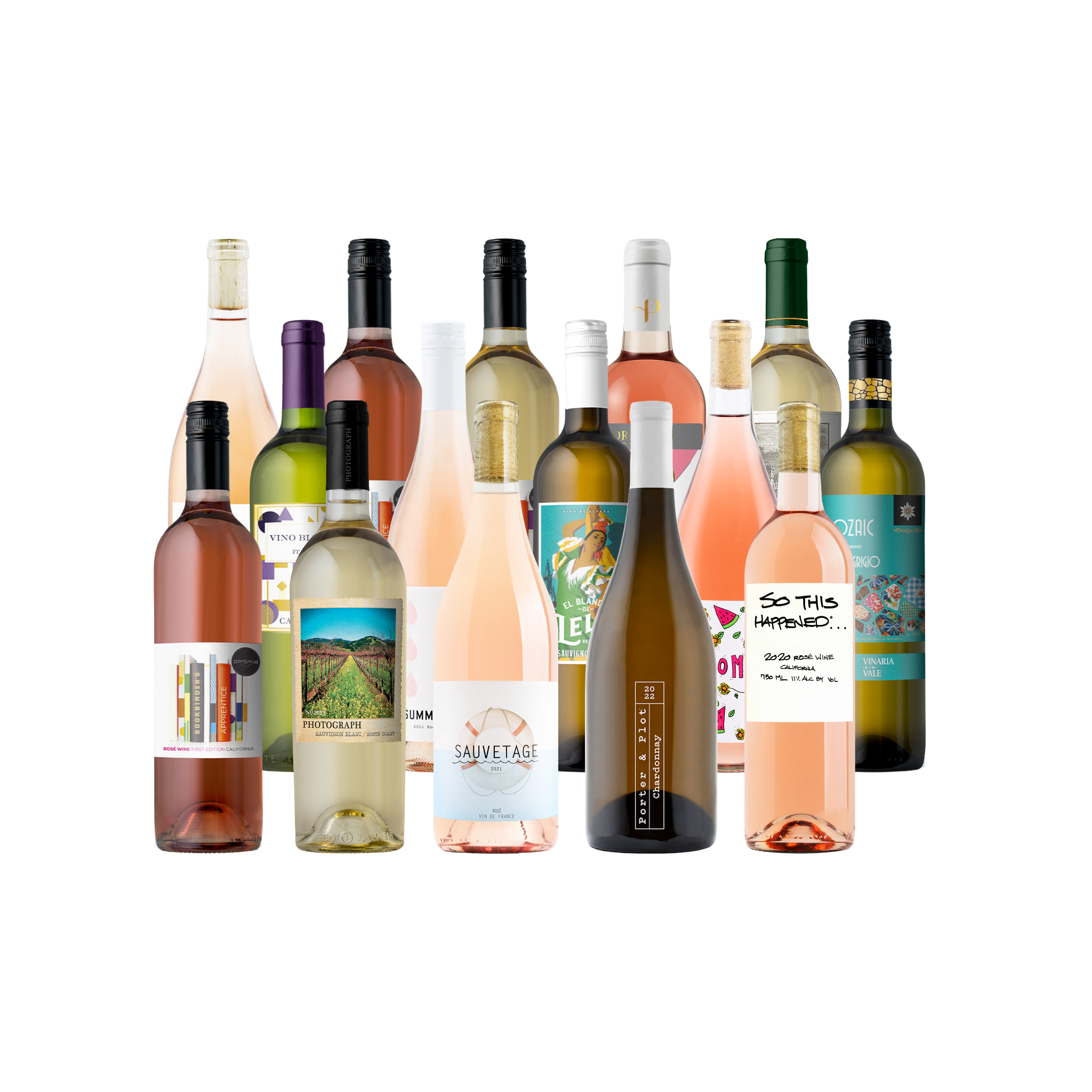 Summer Sippers White & Rose 15-Pack