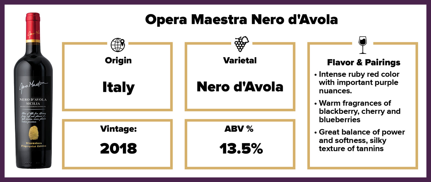 Opera Maestra Nero d'Avola DOC 2018