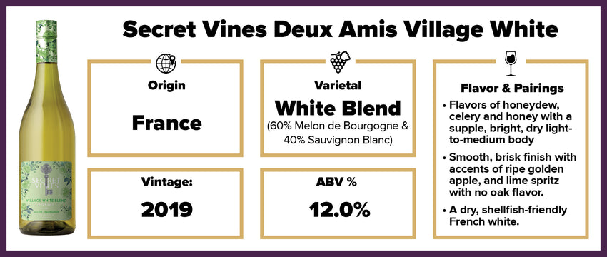 Secret Vines Deux Amis Village White Blend 2019