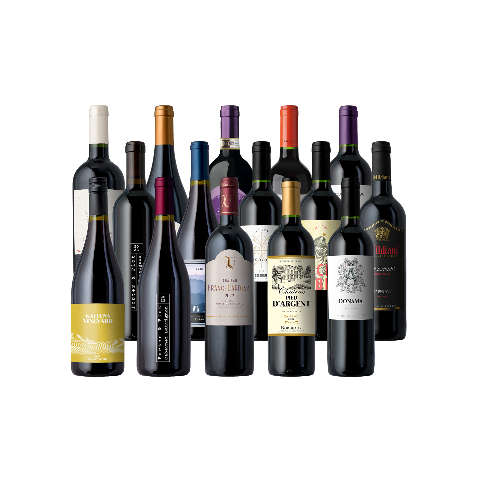 Red Wine Roundup Top Shelf 15-Pack