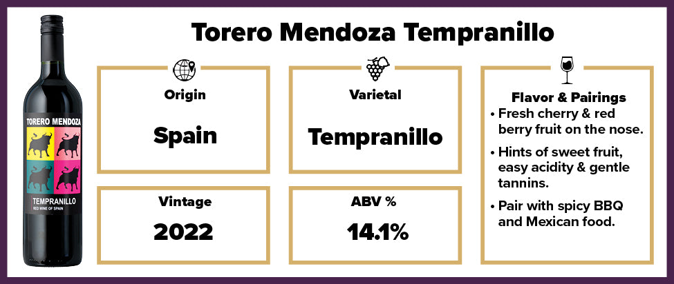 Torero Mendoza Tempranillo 2022