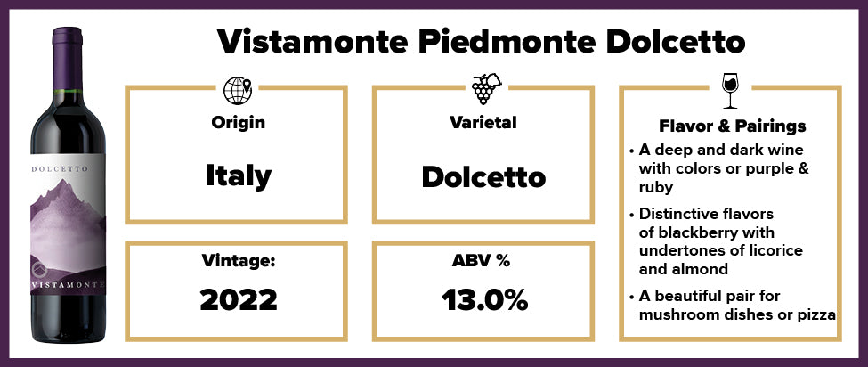 Vistamonte Piedmonte Dolcetto 2022
