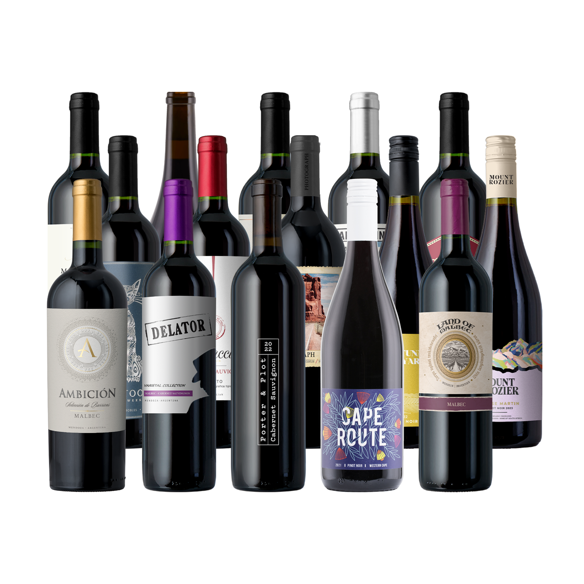 The Top Shelf Cabs, Malbecs & Pinots 15-Pack