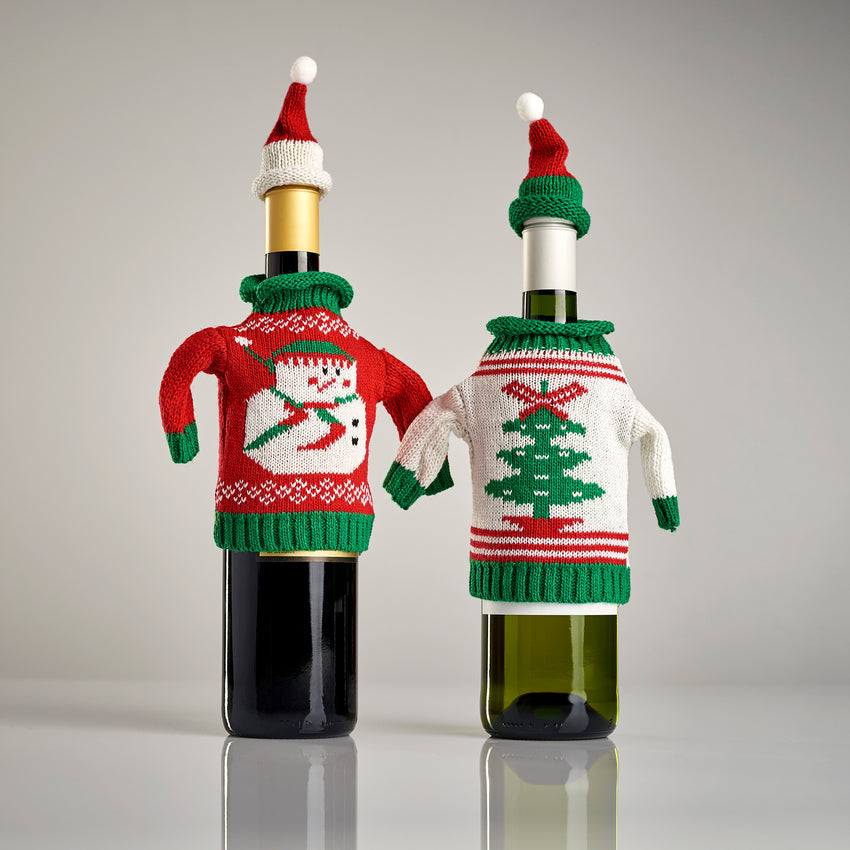 Ugly Holiday Sweaters Bottle Cover