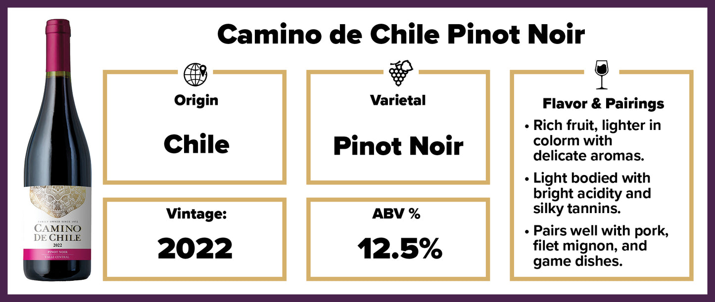 Camino de Chile Pinot Noir 2022