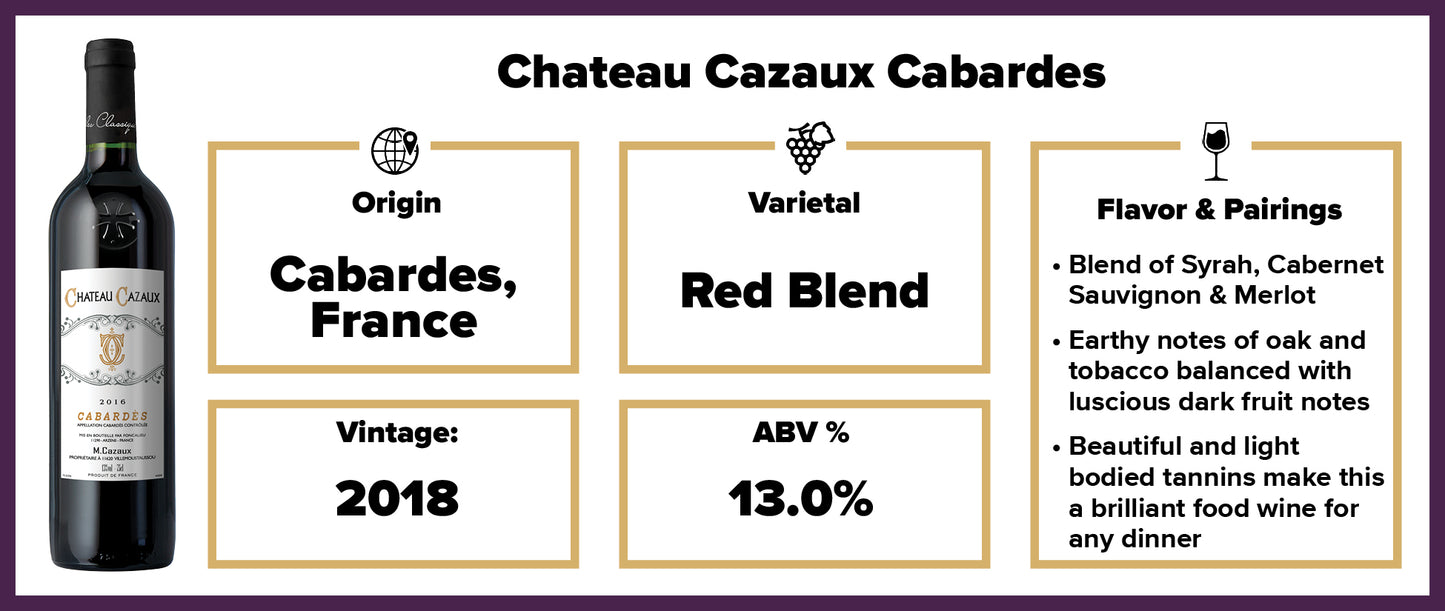 Chateau Cazaux Cabardes 2018