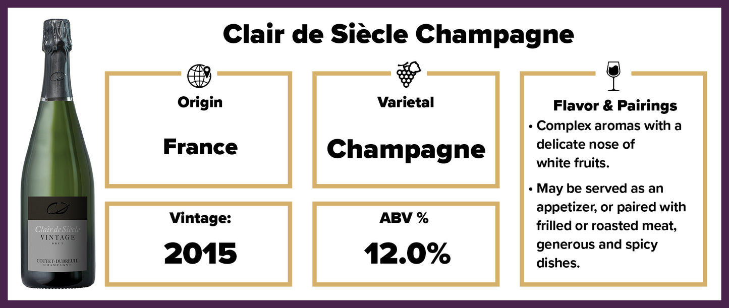 Clair de Siècle Champagne 2015