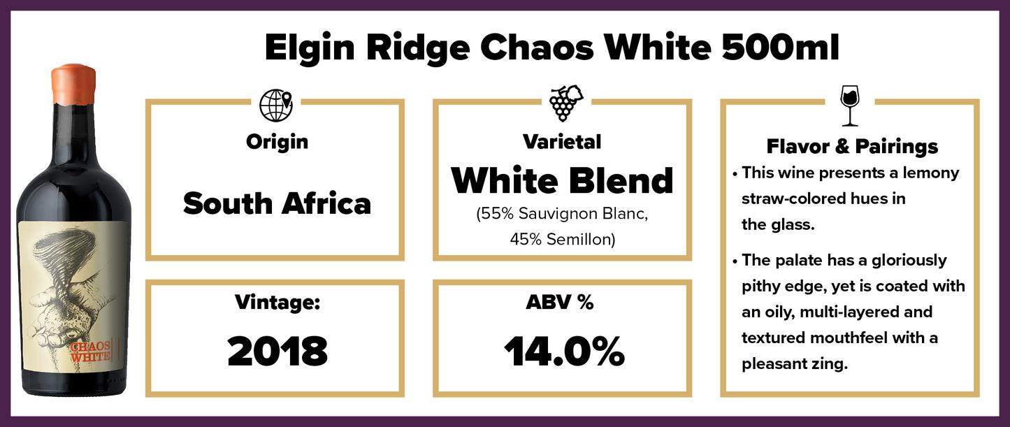 Elgin Ridge Chaos White 2018 500ml