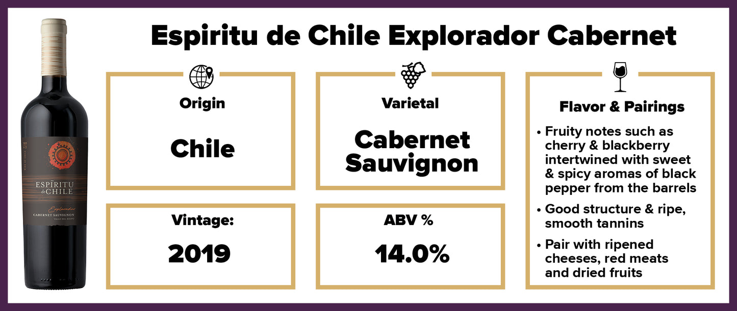 Espiritu de Chile Explorador Cabernet 2019
