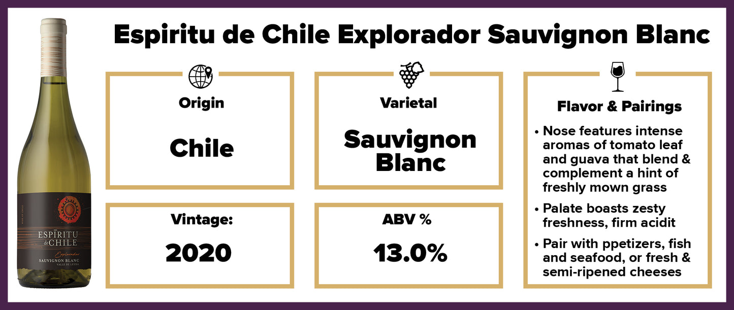 Espiritu de Chile Explorador Sauvignon Blanc 2020