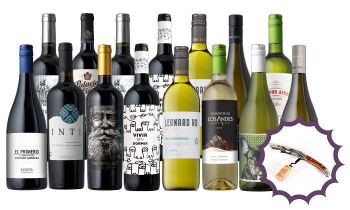 Splash Wines Mega Holiday Groupon Vineyard 15-Pack + Corkscrew