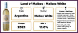 LAND OF MALBEC - White Malbec 2021