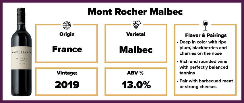 Mont Rocher Malbec 2019 Pays d'Oc
