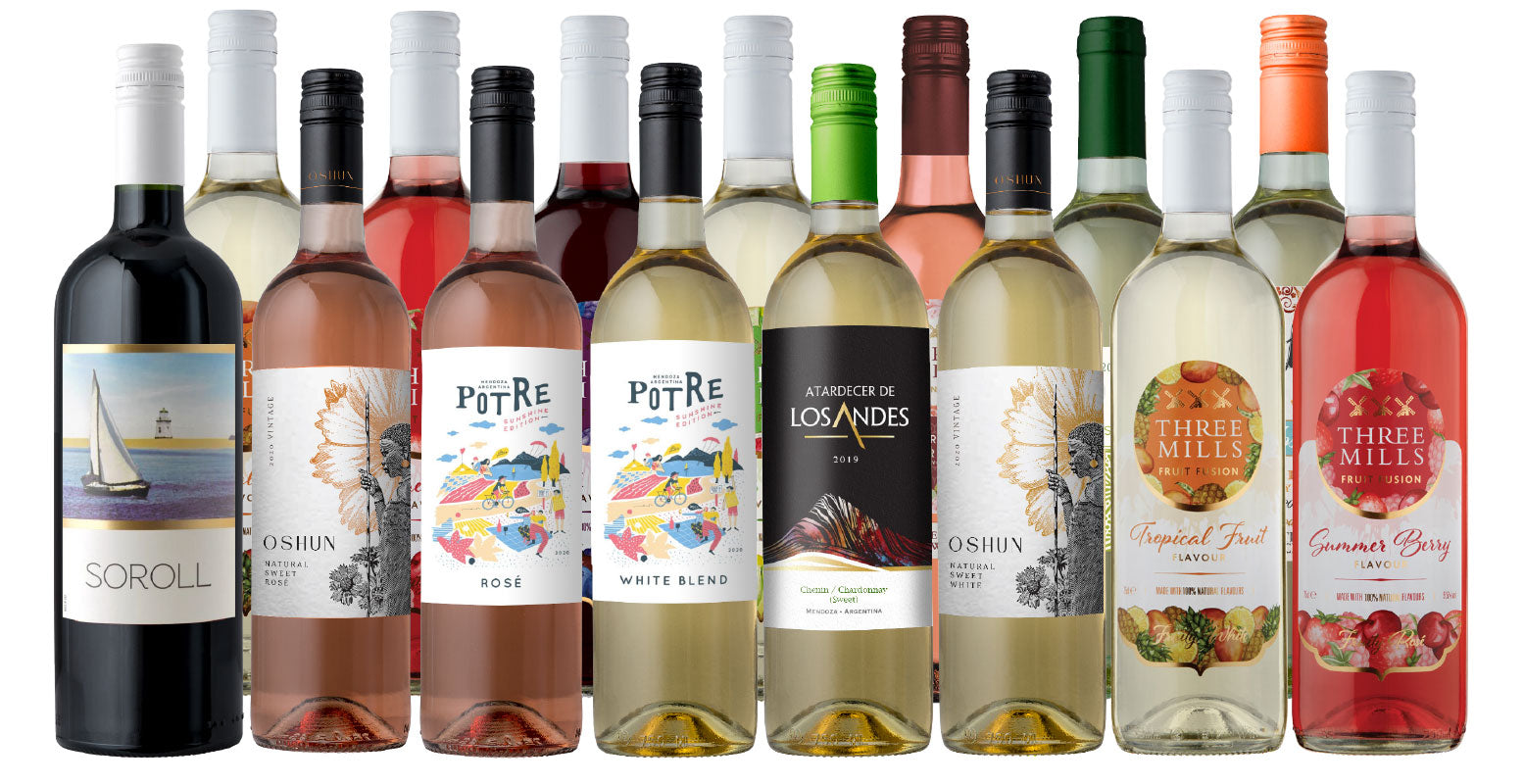 Fruity & Sweet Wines for Sping 15-Pack