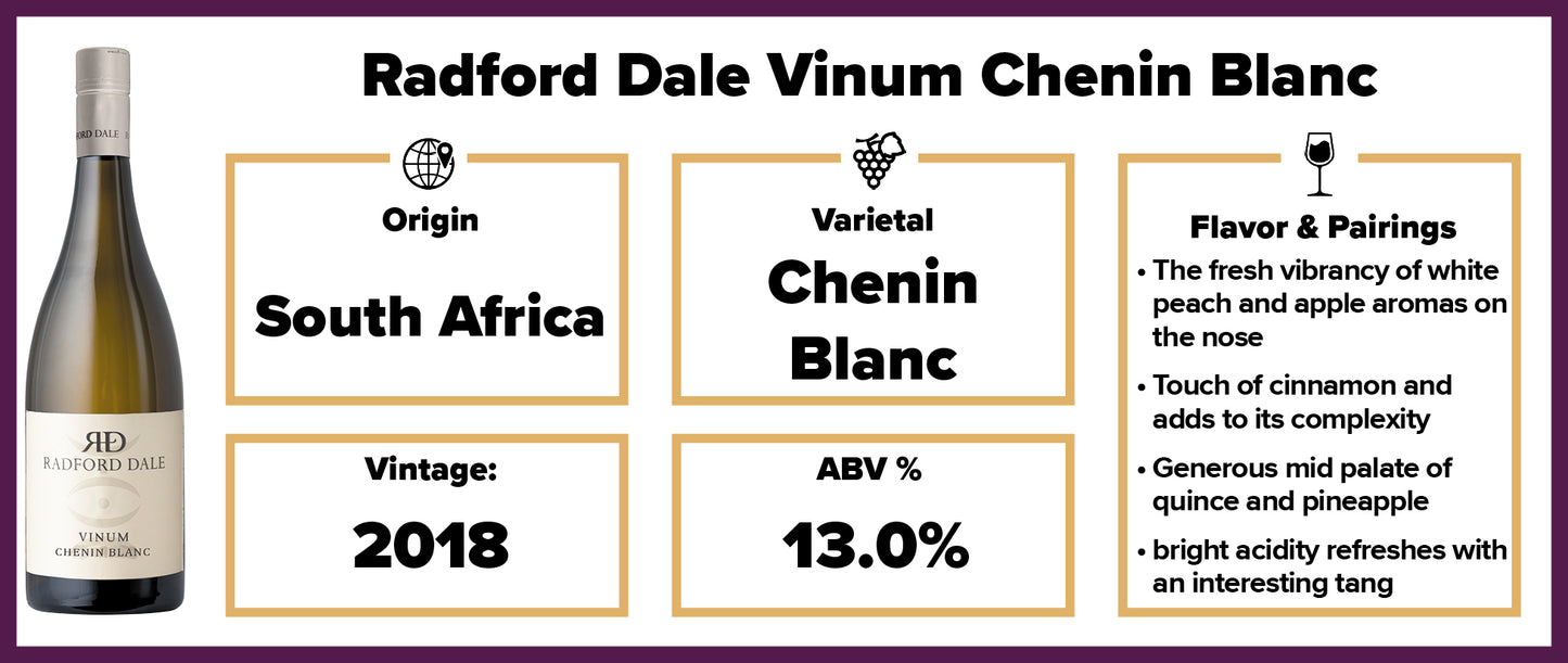 Radford Dale Vinum Chenin Blanc 2018