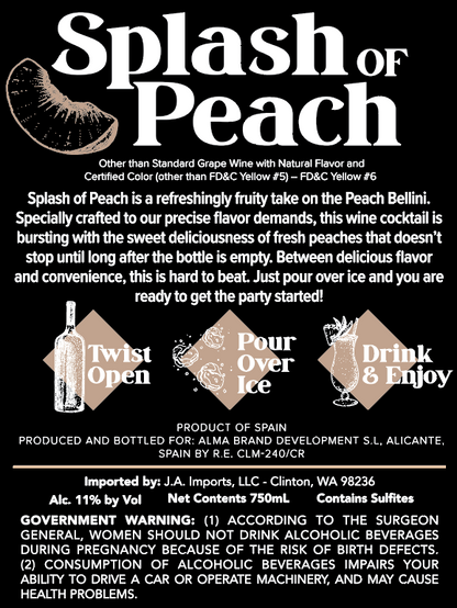 $6.99 Splash of Peach Bellini