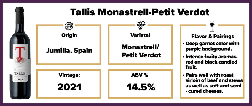 Tallis Monastrell-Petit Verdot, Jumilla, 2021