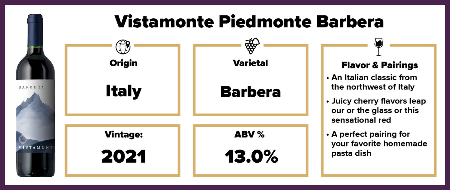 Vistamonte Piedmonte Barbera 2021