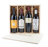 Splash Wines Wood Box Cellar 4-Pack Gift