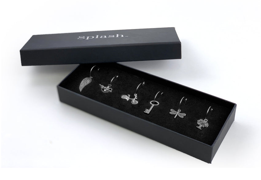Set of 6 Wine Glass Charms